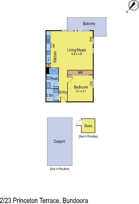 Floorplan of Homely house listing, 2/23 Princeton Terrace, Bundoora VIC 3083