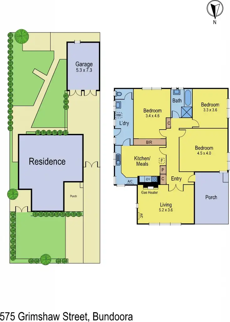 Floorplan of Homely house listing, 575 Grimshaw Street, Bundoora VIC 3083