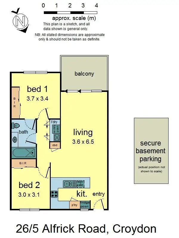 Floorplan of Homely apartment listing, 26/5 Alfrick Road, Croydon VIC 3136