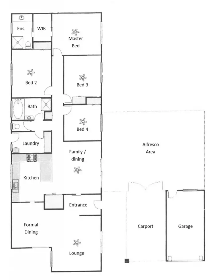 Floorplan of Homely house listing, 19 De Garis Drive, Mildura VIC 3500