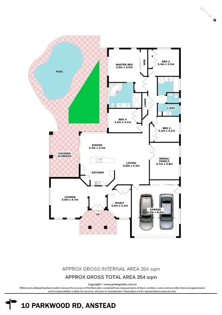 Floorplan of Homely house listing, 10 Parkwood Place, Anstead QLD 4070