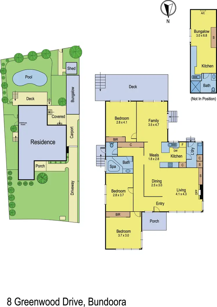 Floorplan of Homely house listing, 8 Greenwood Drive, Bundoora VIC 3083