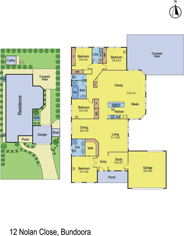 Floorplan of Homely house listing, 12 Nolan Close, Bundoora VIC 3083