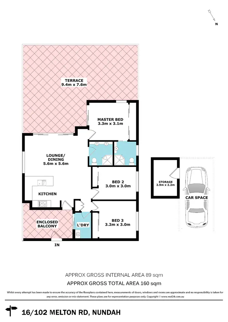 Floorplan of Homely unit listing, 16/102 Melton Road, Nundah QLD 4012