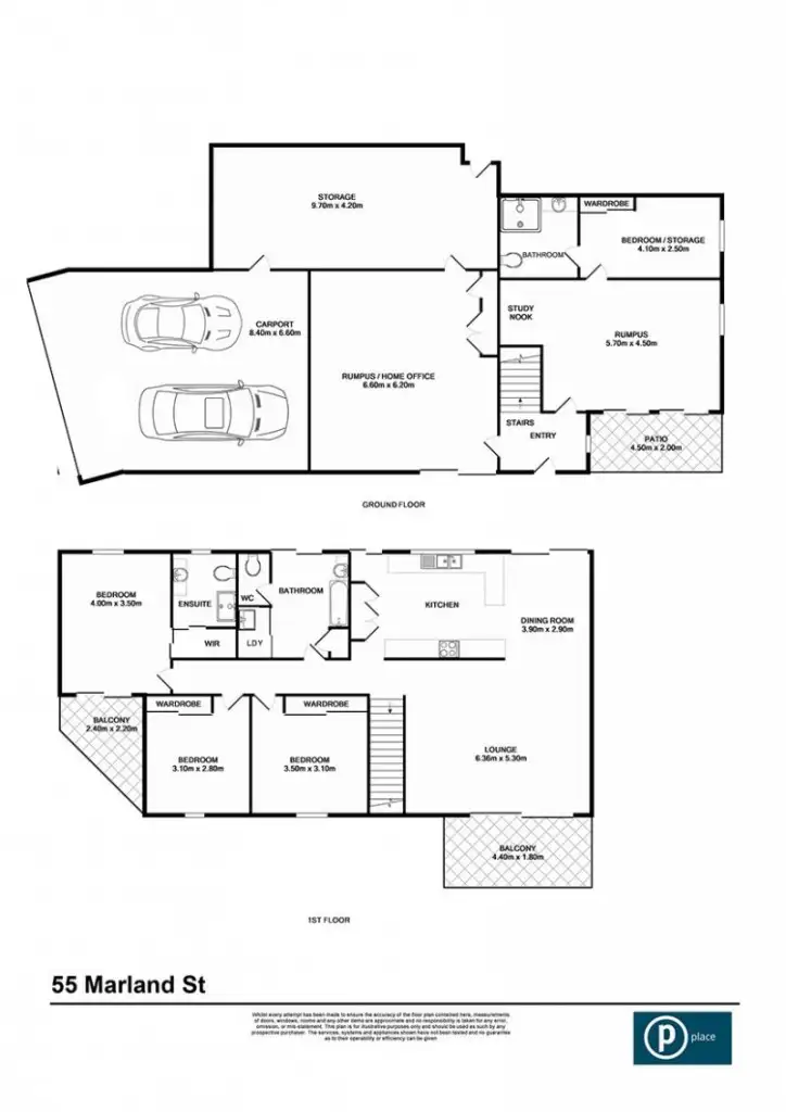 Floorplan of Homely house listing, 55 Marland Street, Kenmore QLD 4069