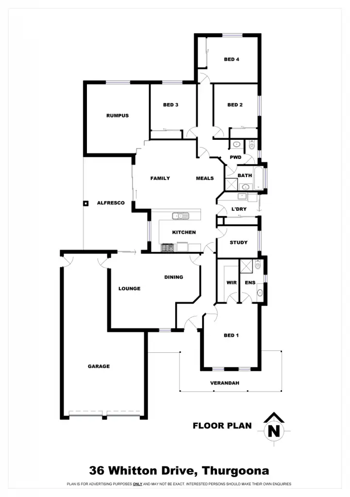 Floorplan of Homely house listing, 36 Whitton Drive, Thurgoona NSW 2640