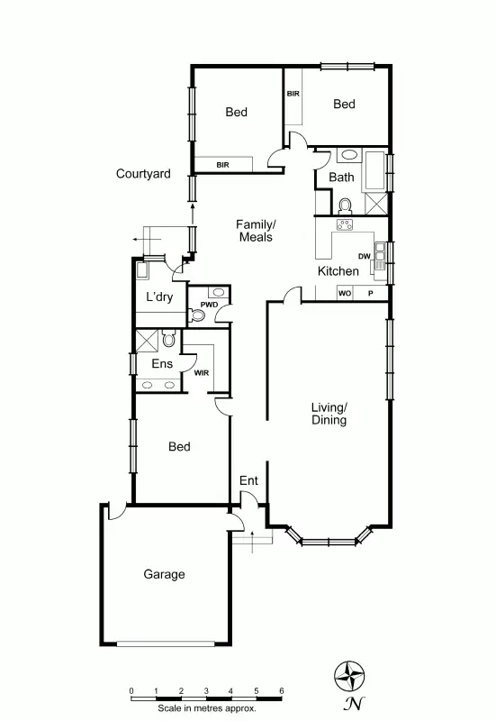 Floorplan of Homely unit listing, 1/2 Neville Street, Carnegie VIC 3163