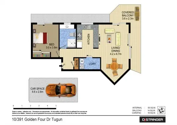 Floorplan of Homely unit listing, 10/391 Golden Four Drive - Tugun Palms, Tugun QLD 4224