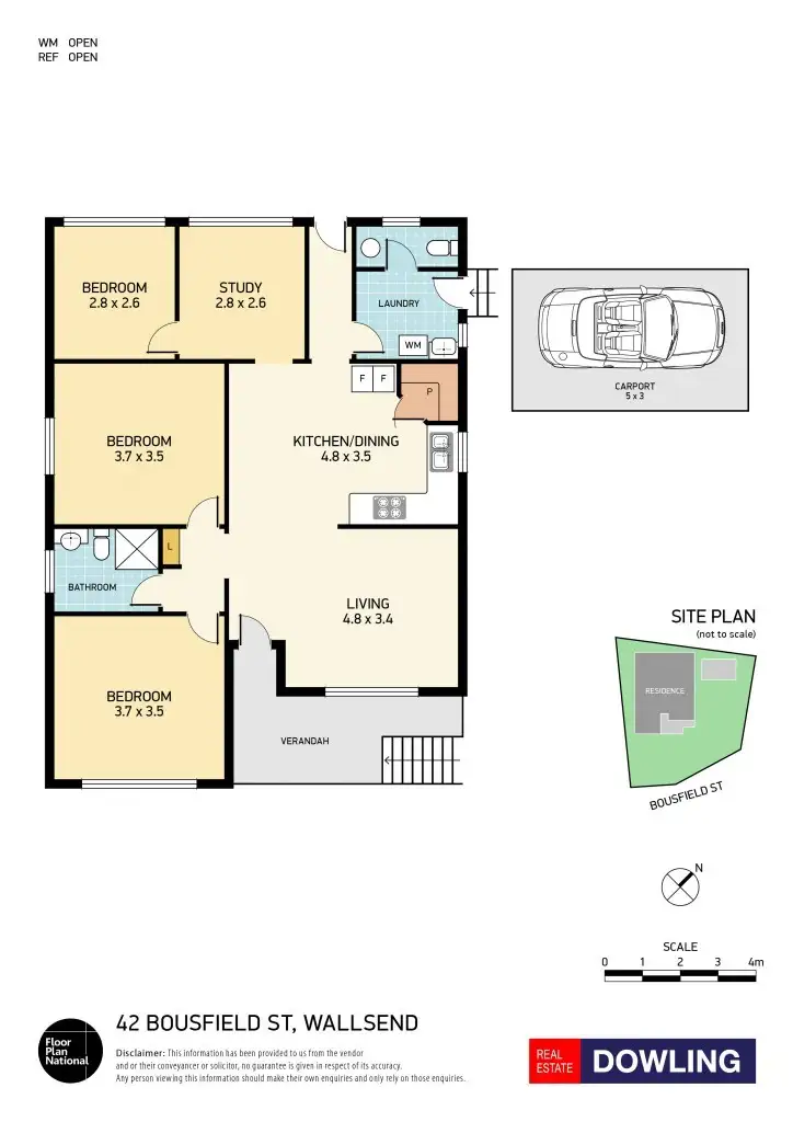 Floorplan of Homely house listing, 42 Bousfield Street, Wallsend NSW 2287
