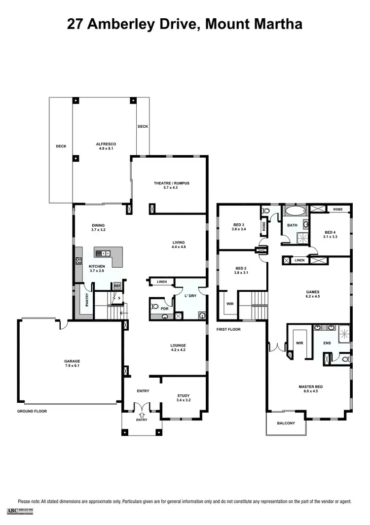 Floorplan of Homely house listing, 27 Amberley Drive, Mount Martha VIC 3934