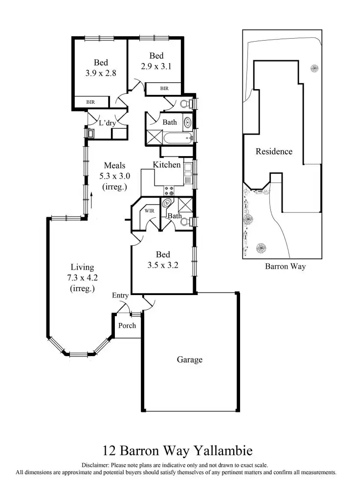Floorplan of Homely house listing, 12 Barron Way, Yallambie VIC 3085