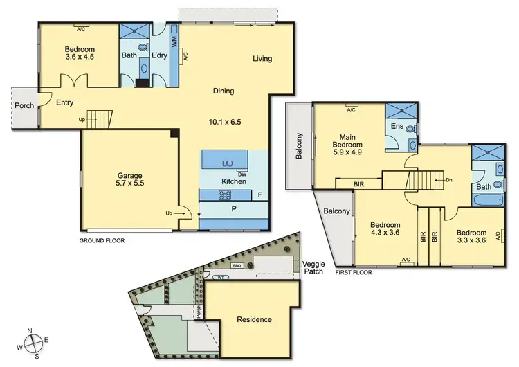 Floorplan of Homely townhouse listing, 1/105 Ashburn Grove, Ashburton VIC 3147