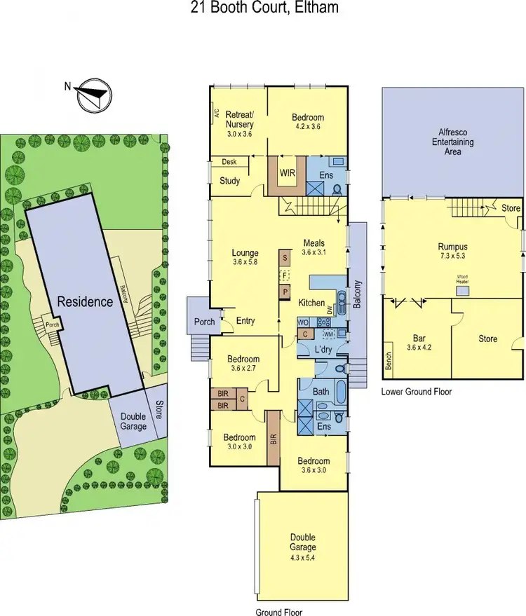 Floorplan of Homely house listing, 21 Booth Court, Eltham VIC 3095