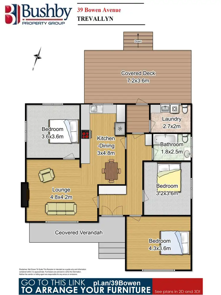 Floorplan of Homely house listing, 39 Bowen Avenue, Trevallyn TAS 7250