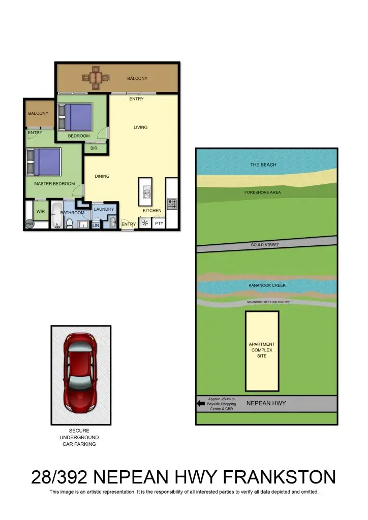 Floorplan of Homely apartment listing, 28/392 Nepean Highway, Frankston VIC 3199