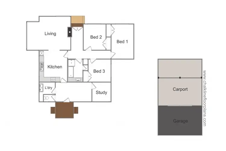 Floorplan of Homely house listing, 1 Apollo Street, Mansfield VIC 3722
