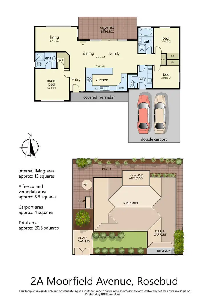 Floorplan of Homely house listing, 2A Moorfield Avenue, Rosebud VIC 3939