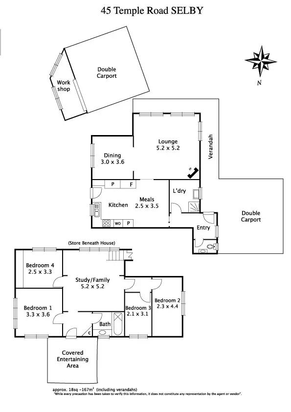 Floorplan of Homely house listing, 45 Temple Road, Selby VIC 3159