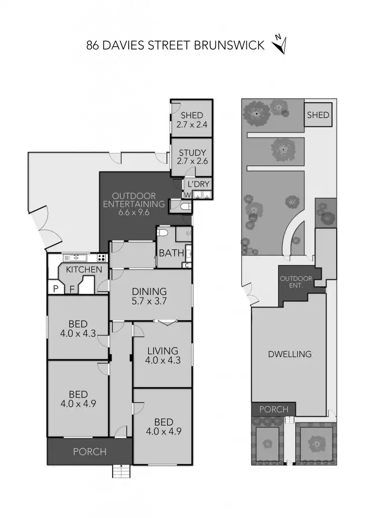 Floorplan of Homely house listing, 86 Davies Street, Brunswick VIC 3056