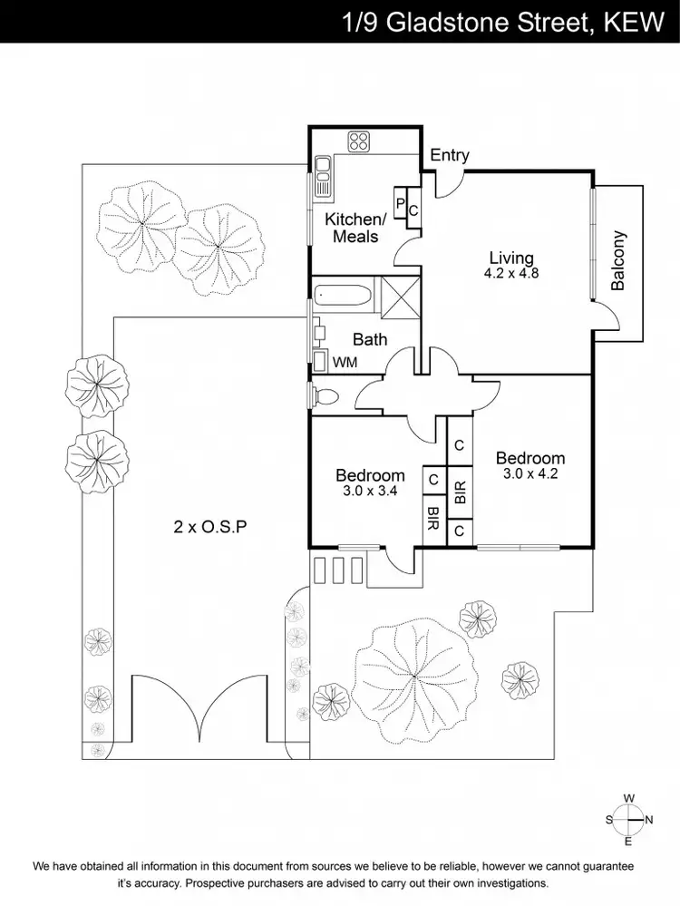 Floorplan of Homely apartment listing, 1/9 Gladstone Street, Kew VIC 3101