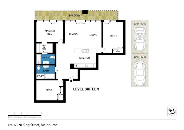 Floorplan of Homely apartment listing, 1601/270 King Street, Melbourne VIC 3000