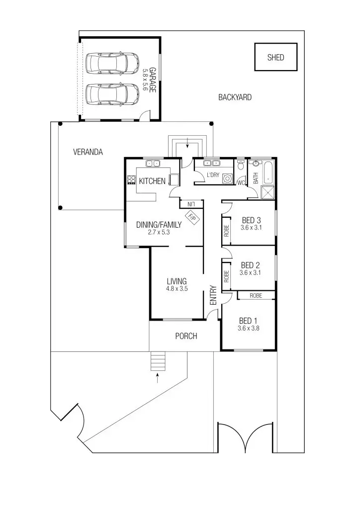 Floorplan of Homely house listing, 61 Gardenia Road, Thomastown VIC 3074