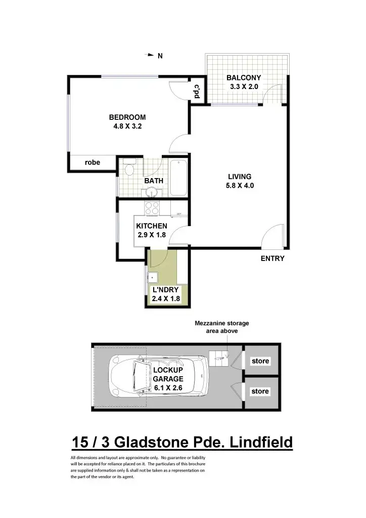 Floorplan of Homely apartment listing, 15/3 Gladstone Parade, Lindfield NSW 2070