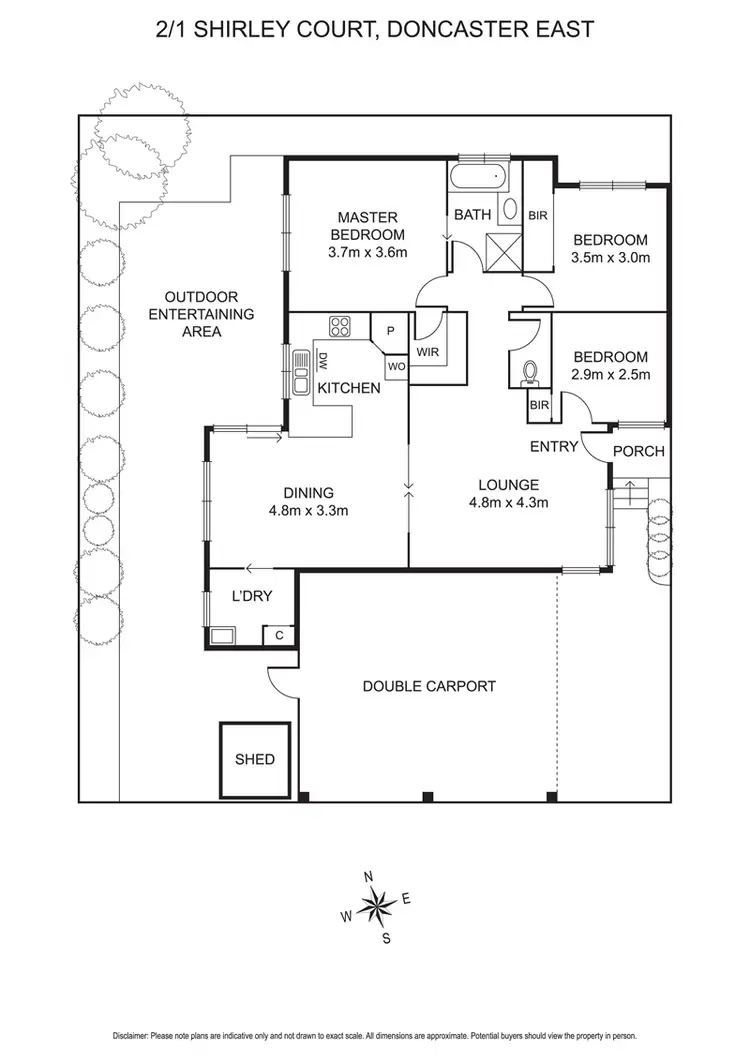 Floorplan of Homely unit listing, 2/1 Shirley Court, Doncaster East VIC 3109