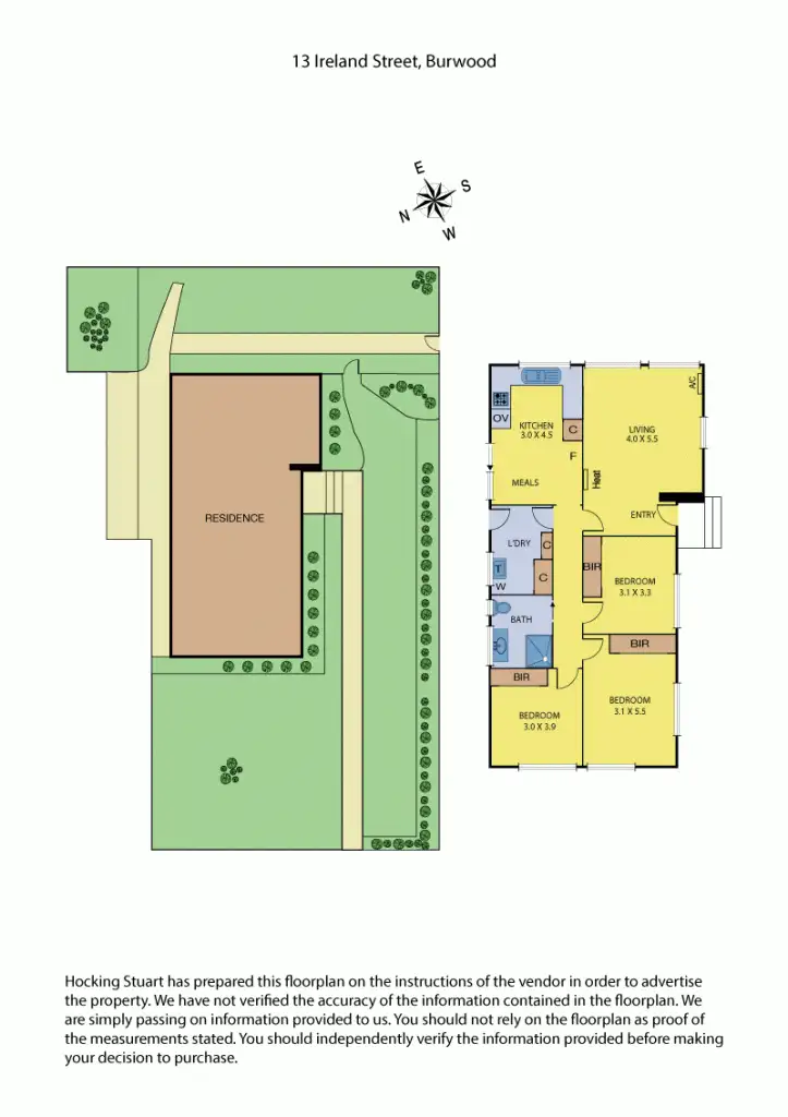 Floorplan of Homely house listing, 13 Ireland Street, Burwood VIC 3125