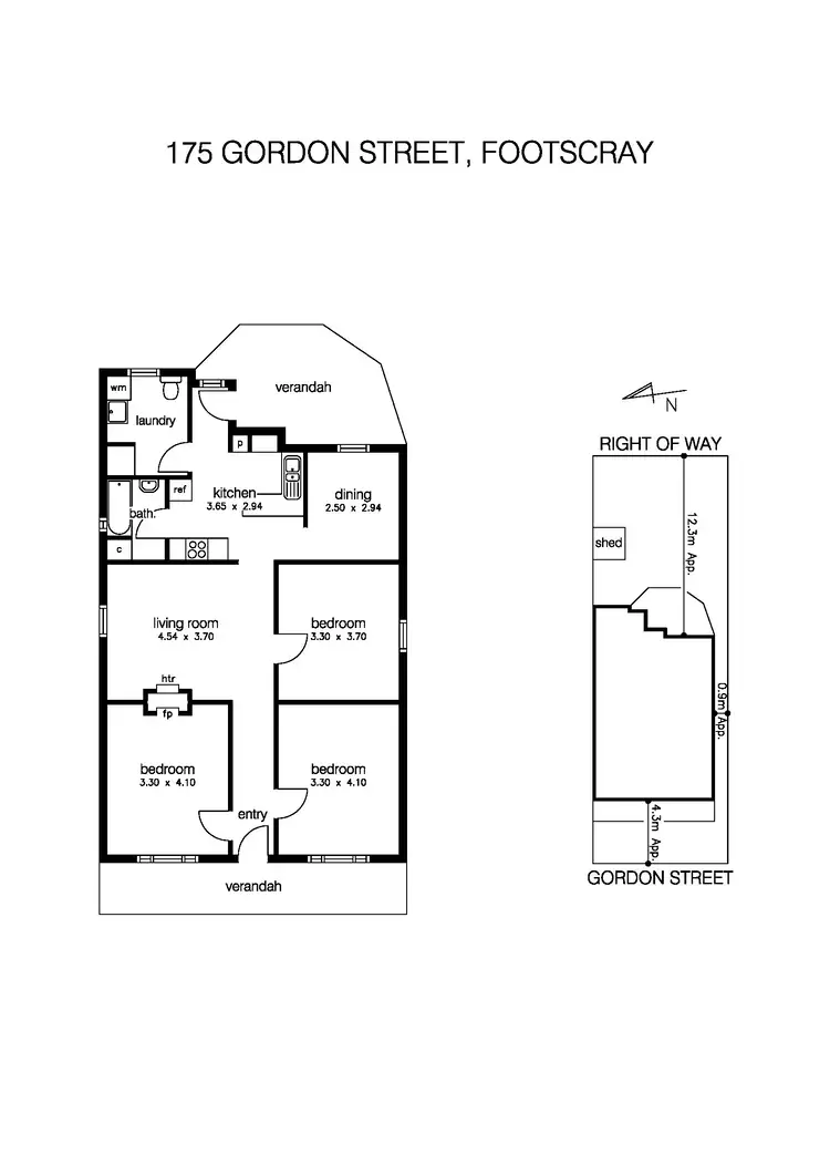 Floorplan of Homely house listing, 175 Gordon st, Footscray VIC 3011