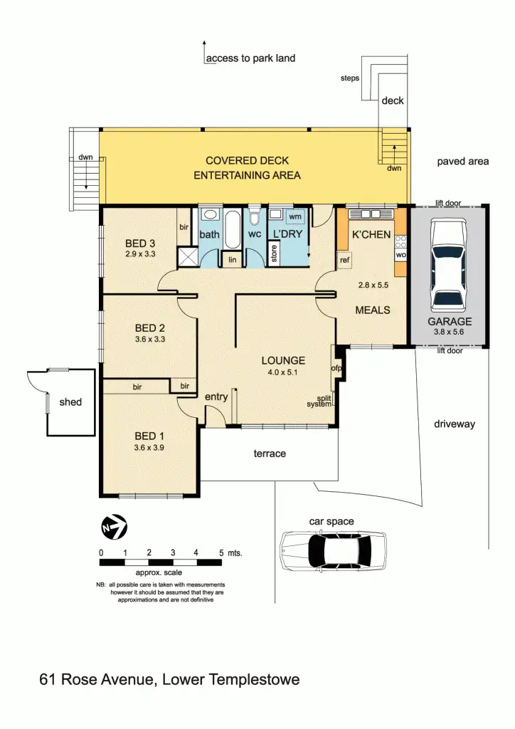 Floorplan of Homely house listing, 61 Rose Avenue, Templestowe Lower VIC 3107