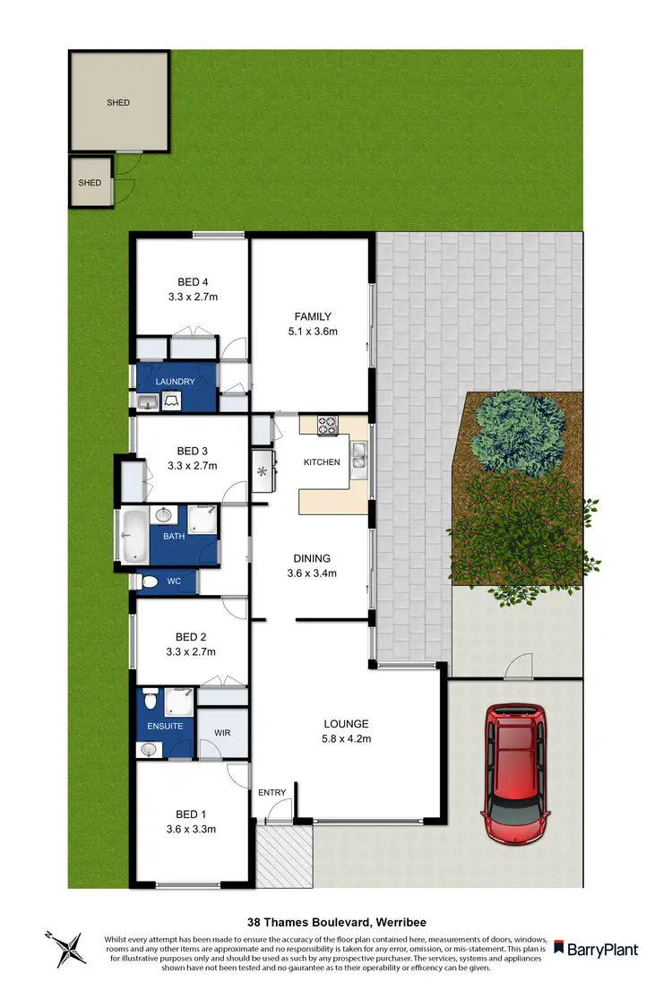 Floorplan of Homely house listing, 38 Thames Boulevard, Werribee VIC 3030