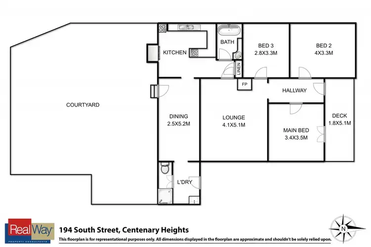 Floorplan of Homely house listing, 194 South Street, Centenary Heights QLD 4350