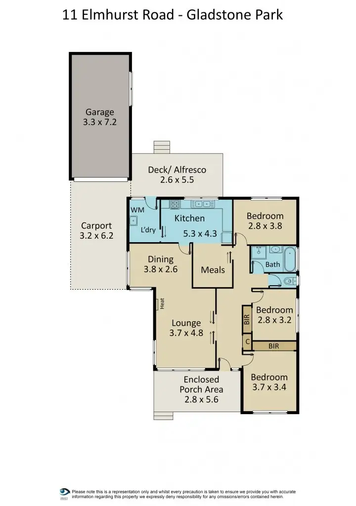 Floorplan of Homely house listing, 11 Elmhurst Road, Gladstone Park VIC 3043
