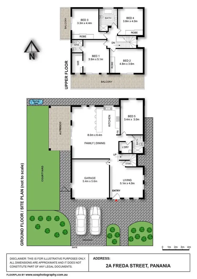 Floorplan of Homely semi-detached listing, 2A Freda Street, Panania NSW 2213