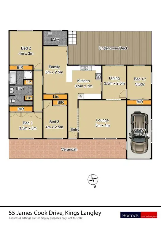 Floorplan of Homely house listing, 55 James Cook Drive, Kings Langley NSW 2147