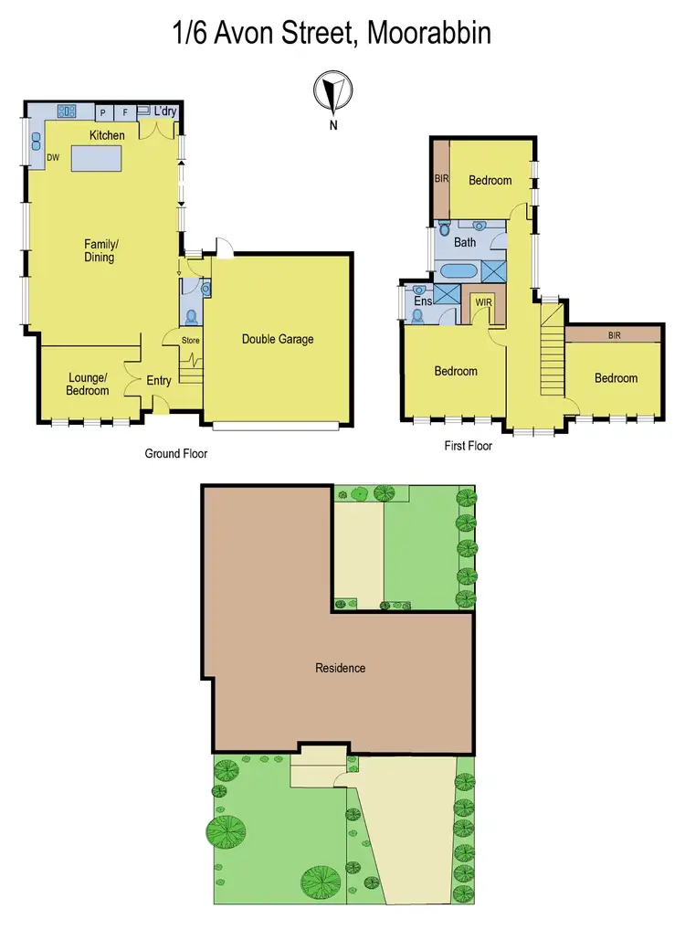 Floorplan of Homely townhouse listing, 1/6 Avon Street, Moorabbin VIC 3189