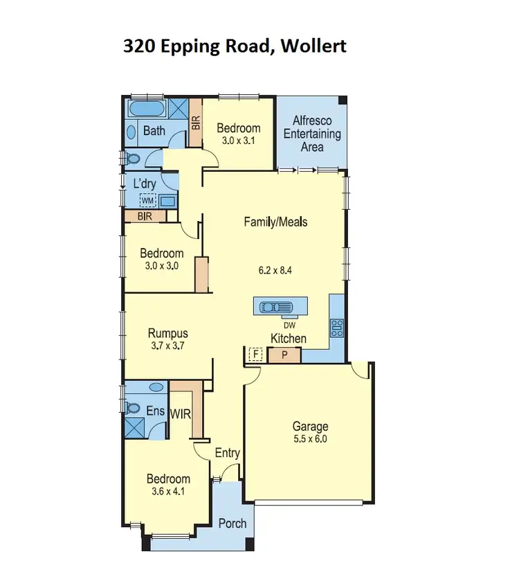 Floorplan of Homely house listing, 320 Epping Road, Wollert VIC 3750