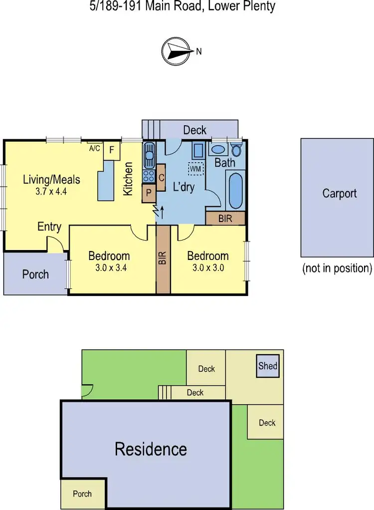 Floorplan of Homely unit listing, 5/189-191 Main Road, Lower Plenty VIC 3093