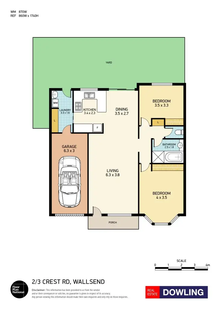 Floorplan of Homely villa listing, 2/3 Crest Road, Wallsend NSW 2287