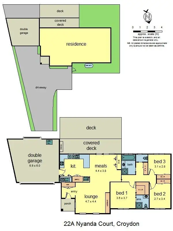 Floorplan of Homely house listing, 22A Nyanda Court, Croydon VIC 3136