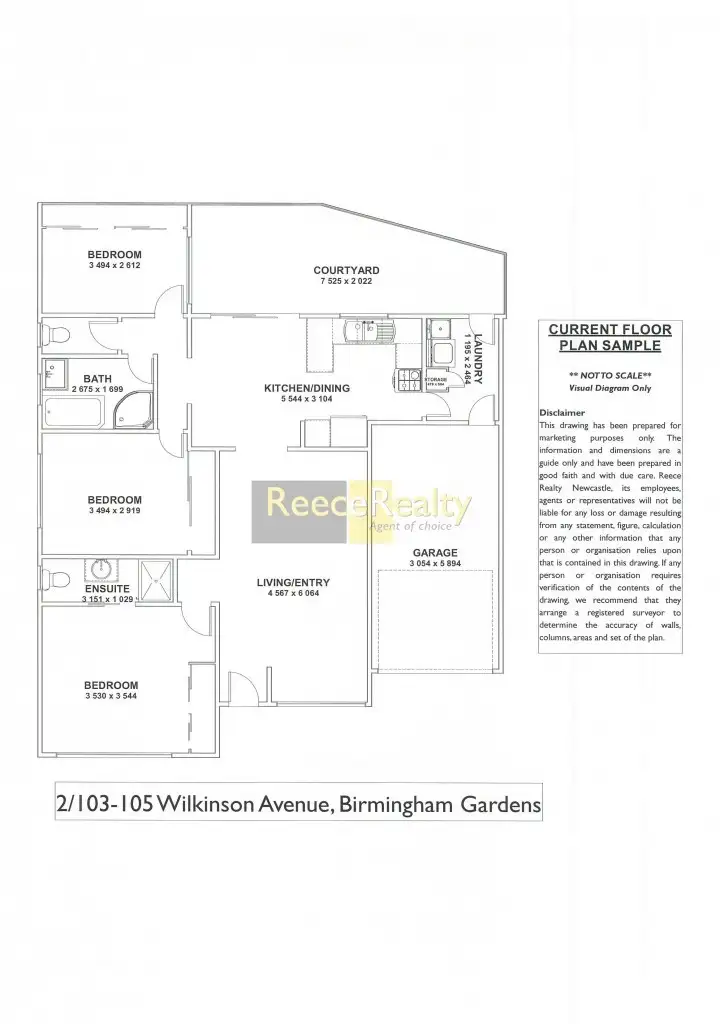 Floorplan of Homely house listing, 2/105 Wilkinson Avenue, Birmingham Gardens NSW 2287