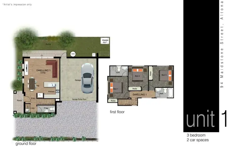 Floorplan of Homely townhouse listing, 1/94 Maidstone Street, Altona VIC 3018
