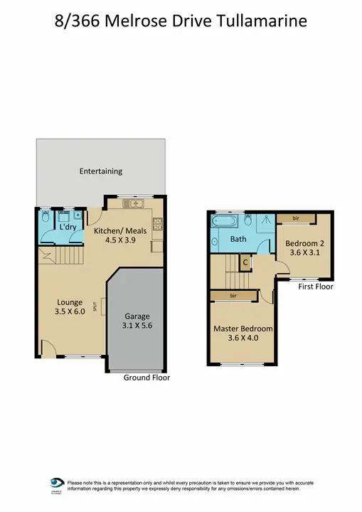 Floorplan of Homely townhouse listing, 8/366 Melrose Drive, Tullamarine VIC 3043