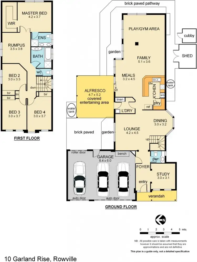 Floorplan of Homely house listing, 10 Garland Rise, Rowville VIC 3178