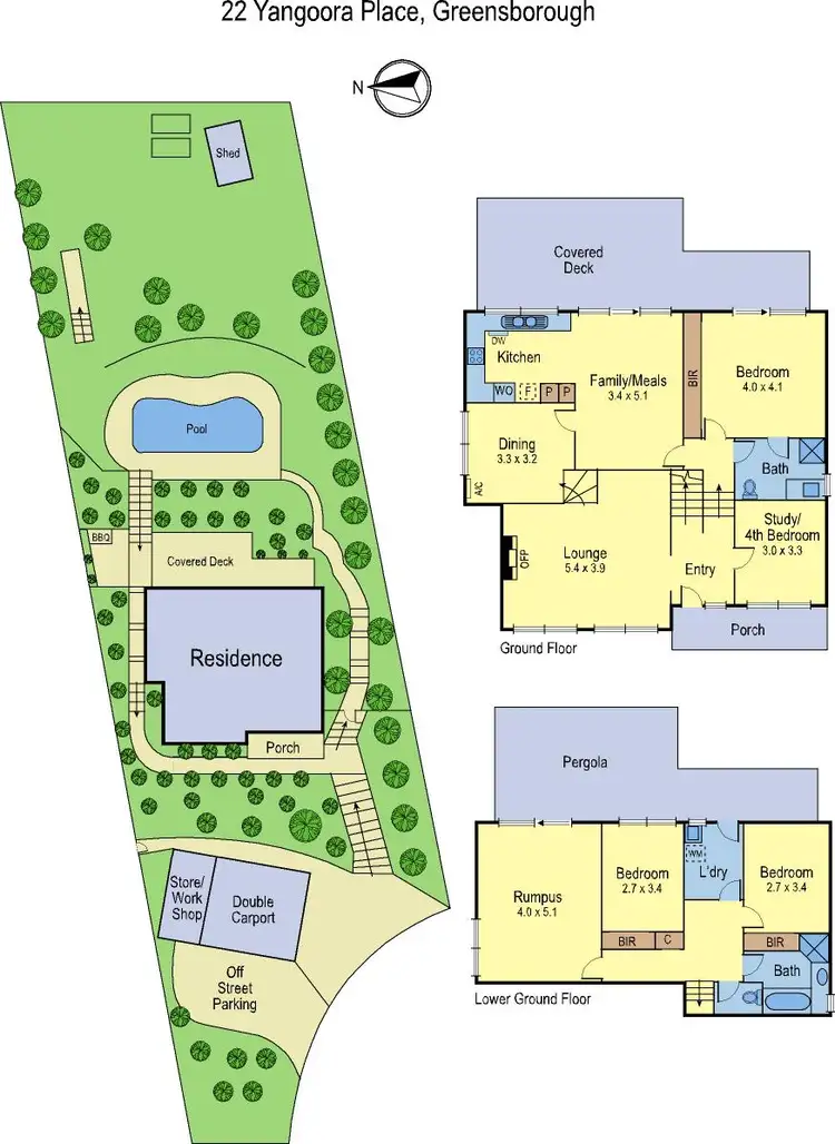 Floorplan of Homely house listing, 22 Yangoora Place, Greensborough VIC 3088