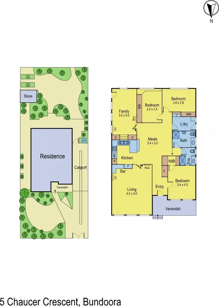 Floorplan of Homely house listing, 5 Chaucer Crescent, Bundoora VIC 3083