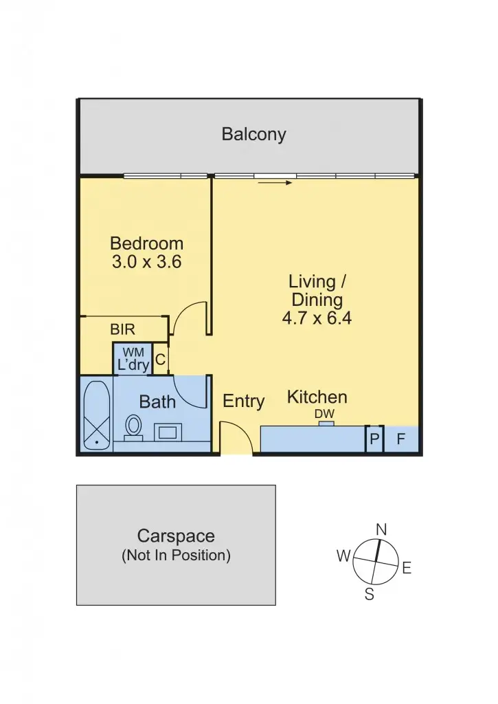 Floorplan of Homely apartment listing, 604/55 Queens Road, Melbourne VIC 3000