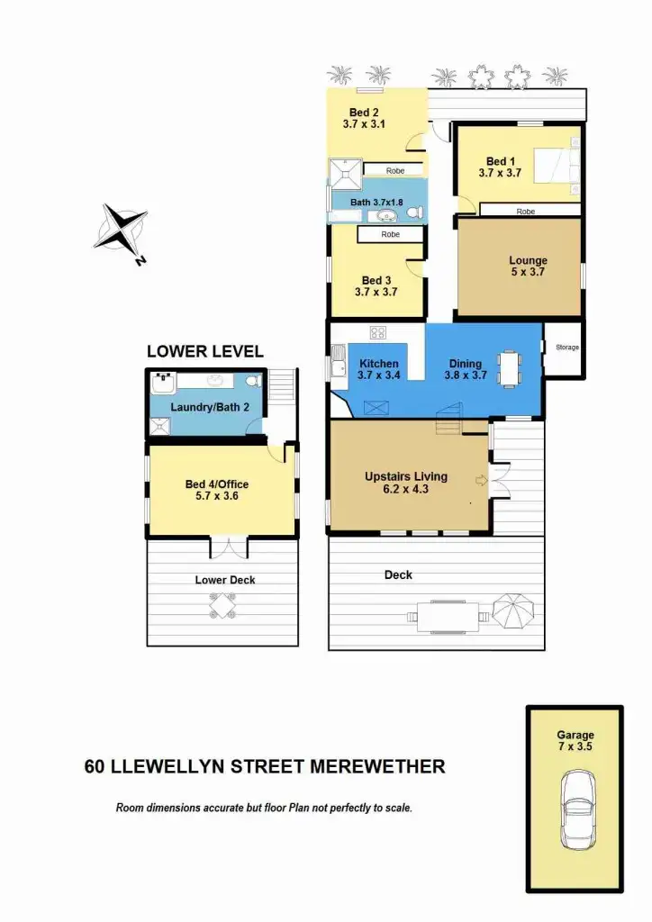 Floorplan of Homely house listing, 60 Llewellyn Street, Merewether NSW 2291