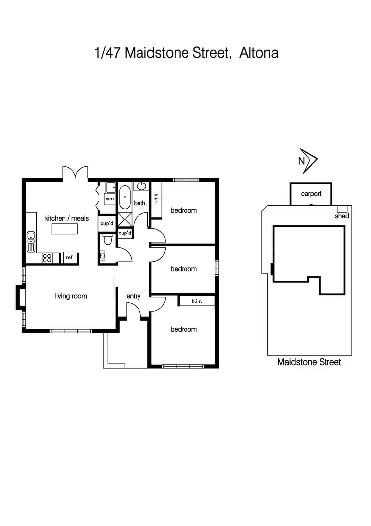 Floorplan of Homely house listing, 1/47 Maidstone Street, Altona VIC 3018